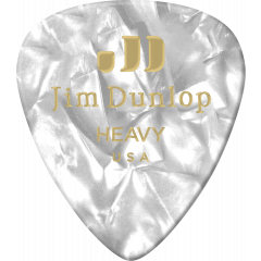 Dunlop Genuine Celluloid Classic, Player's Pack de 12, perloid white, heavy - Vue 1