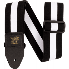 Ernie Ball Sangle stretch racer noir et blanc - Vue 1