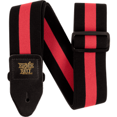 Ernie Ball Sangle stretch racer noir et rouge - Vue 1