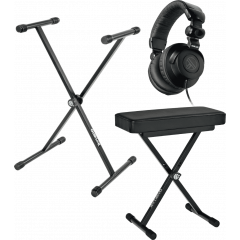 Quiklok Pack accessoires pour clavier : stand + siège + casque - Vue 1