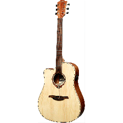 Lâg TL70DCE-NAT Tramontane Dreadnought Gaucher Cutaway Électro Naturelle - Vue 1
