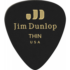 Dunlop Genuine Celluloid Classic, Player's Pack de 12, black, thin - Vue 1