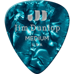 Dunlop Genuine Celluloid Classic, sachet de 72, turquoise, medium - Vue 1