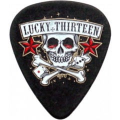 Dunlop Lucky 13 Series II, sachet de 36 #11 Skull Dice, black, 0.60 mm - Vue 1