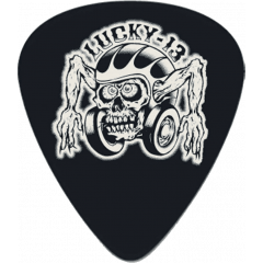 Dunlop Lucky 13 Series III, sachet de 36 #16 HelmetSkull, black, 1.00 mm - Vue 1