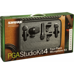 Shure PGASTUDIOKIT4 Mallette 4 micros PGA52 / 57 / 181x2 + accessoires pinces et câbles - Vue 1