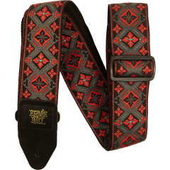 Ernie Ball Sangle jacquard Red King - Vue 1