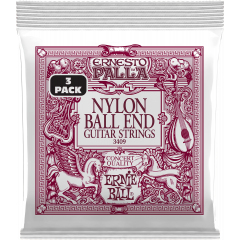 Ernie Ball Ernesto palla nylon noir-métal doré - pack de 3 - Vue 1