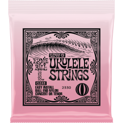 Ernie Ball Ukulélé concert/ténor en nylon transparent à boule avec sol grave filé - Vue 1