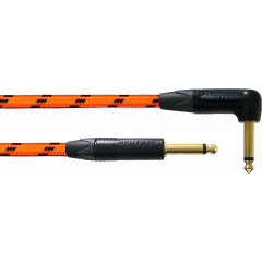 Cordial Câble guitare jack / jack coudé édition Blacklight 6 m orange - Vue 1
