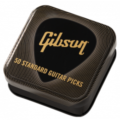 Gibson Accessories Médiators Standard Tin Picks, pack de 50, Thin - Vue 1