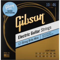 Gibson Accessories Brite Wire Electric 12 cordes Light 10-46 - Vue 1