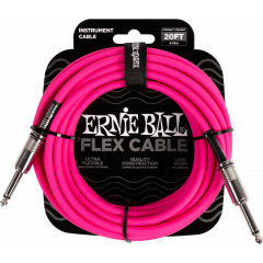 Ernie Ball Câbles instrument Flex jack/jack 6m rose - Vue 1