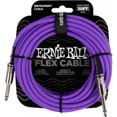 Ernie Ball Câbles instrument Flex jack/jack 6m violet - Vue 1
