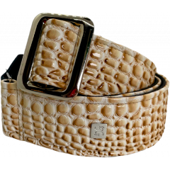 Get'M Get'M Sangle 2" Aussie Gator Western Cream - Vue 1