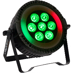 Algam Lighting PARWASH 76 RING - Par Wash LED 7 x 6W RGBW avec anneau LED RGB - Vue 1