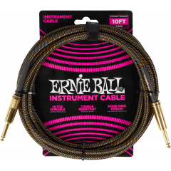 Ernie Ball Cables instrument gaine tissée jack/jack 3m Pay Dirt - Vue 1