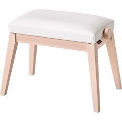 K&M 13946 Banquette piano en velours blanc - Vue 1