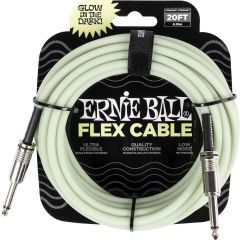Ernie Ball Câbles instrument Flex jack/jack 6m  phosphorescent - Vue 1