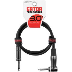 Gator Cableworks Câble instrument série Composer 90 cm droit / coudé - Vue 1