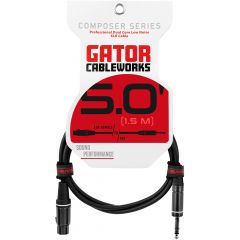 Gator Cableworks Câble XLR femelle / jack série Composer 1,5 m - Vue 1