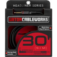 Gator Cableworks Câble instrument série Headliner 9 m droit / coudé - Vue 1