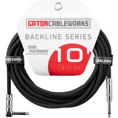 Gator Cableworks Câble instrument série Backline 3 m droit / coudé - Vue 1