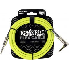 Ernie Ball Câbles instrument Flex jack/jack coudé 3m vert - Vue 1