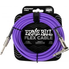Ernie Ball Câbles instrument Flex jack/jack coudé 6m violet - Vue 1