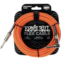 Ernie Ball Câbles instrument Flex jack/jack coudé 6m orange - Vue 1
