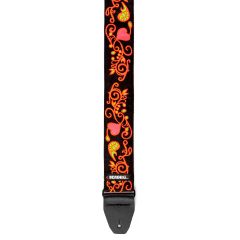 Dunlop Jimi Hendrix Blacklight Monterey Orange Strap - Vue 1