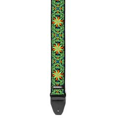 Dunlop Jimi Hendrix Blacklight Fillmore Green Strap - Vue 1