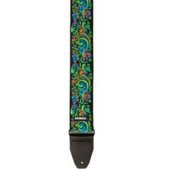 Dunlop Jimi Hendrix Blacklight Love Drops Blue Strap - Vue 1