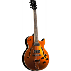 Eko Jazz hollowbody single cut Gold - Vue 1