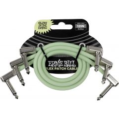 Ernie Ball Câble de patch Flex 30cm - Pack de 3 Phosphorescent - Vue 1