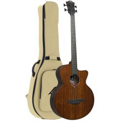 Lâg Basse Acoustique Fretless Jumbo Pan Coupé Electro, avec housse - Vue 1