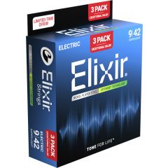 Elixir Pack de 3 jeux Electric Optiweb 9-42 Extra Light - Vue 1