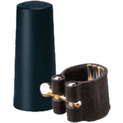 Vandoren Ligature cuir saxo baryton + couvre-bec plastique - Vue 1