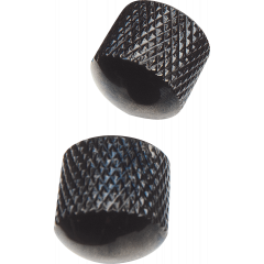 Yellow Parts Boutons de potentiomètres forme dôme métal noir - lot de 2 - Vue 1