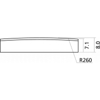 Yellow Parts Sillet de tête en os pour guitare folk - Vue 1