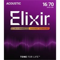 Elixir 11306 Nanoweb Bronze 80/20 Baryton 6 cordes 16-70 - Vue 2