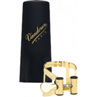 Vandoren Ligature M/O dorée saxo baryton V16 + couvre-bec plastique - Vue 1