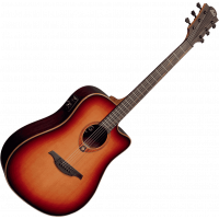 Lâg T100DCE-BRS Tramontane Dreadnought Cutaway electro Brown Shadow - Vue 2