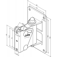 K&M 24471 Support mural blanc pour enceinte - Vue 2