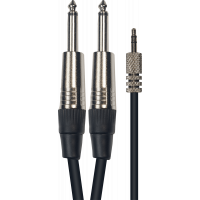 Yellow Cable Cordon 1 jack stéréo 3.5 mm 2 jack  3 m - Vue 1