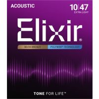 Elixir 11000 Polyweb Bronze 80/20 Extra Light 10-47 - Vue 2