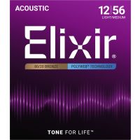 Elixir 11075 Polyweb Bronze 80/20 Medium Light 12-56 - Vue 2