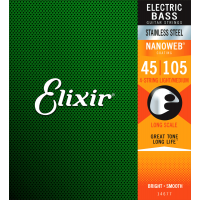 Elixir 14677 Nanoweb Basse Stainless Steel 5 cordes Medium 45-105 - Vue 2
