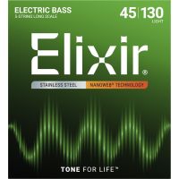 Elixir 14777 Nanoweb Basse Stainless Steel 5 cordes Medium Light 45-130 - Vue 2
