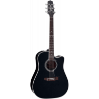 Takamine EF341SC Dreadnought, cutaway électro-acoustique, Black - Vue 1